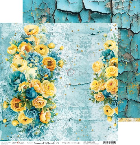 Zestaw papierów do scrapbookingu 30x30 Sunset Mood - CC-C68-SM-00 Craft O'Clock