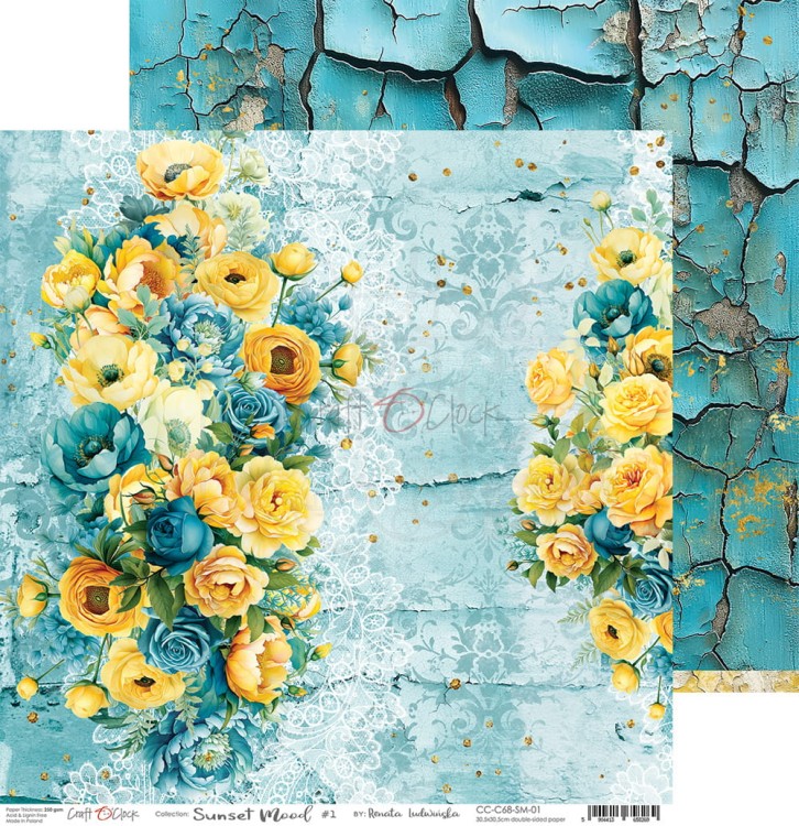 Zestaw papierów do scrapbookingu 30x30 Sunset Mood - CC-C68-SM-00 Craft O'Clock