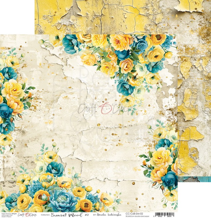 Zestaw papierów do scrapbookingu 30x30 Sunset Mood - CC-C68-SM-00 Craft O'Clock