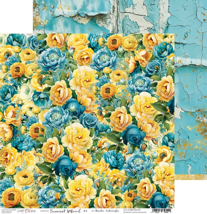Zestaw papierów do scrapbookingu 30x30 Sunset Mood - CC-C68-SM-00 Craft O'Clock
