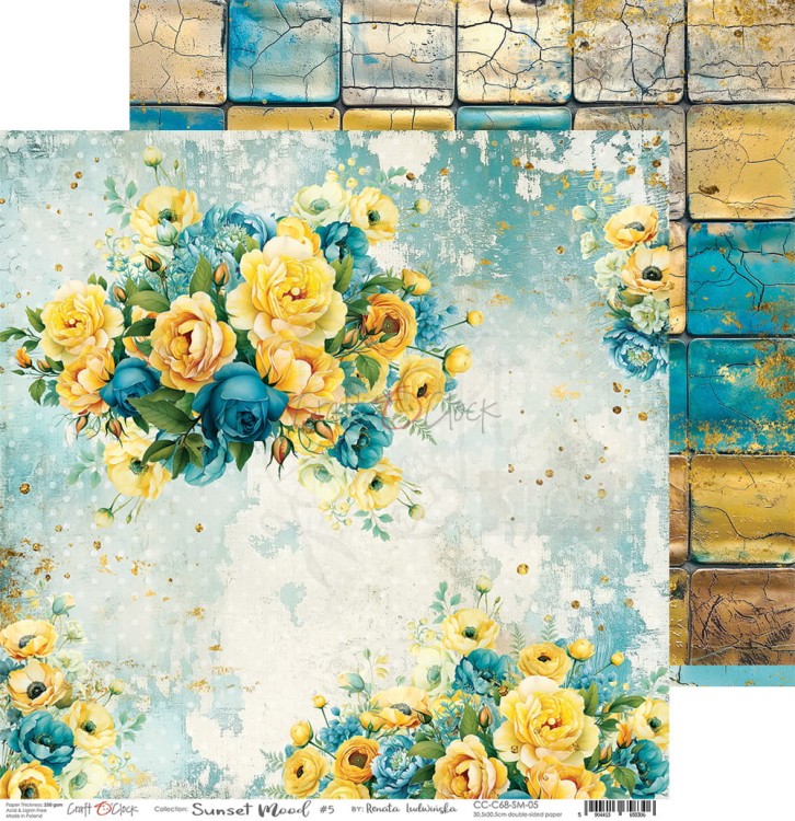 Zestaw papierów do scrapbookingu 30x30 Sunset Mood - CC-C68-SM-00 Craft O'Clock