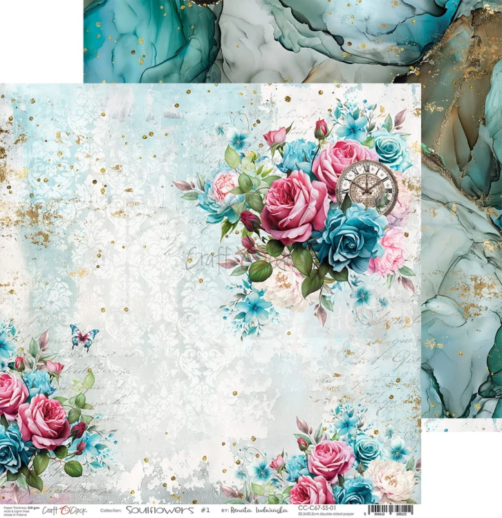 Zestaw papierów do scrapbookingu 30x30 Soulflowers - CC-C67-SS-00 Craft O'Clock