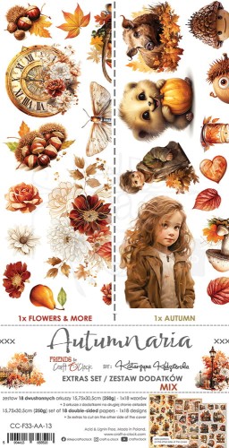 Zestaw dodatków 15x30 Autumnaria - Mix CC-F33-AA-13 Craft O'Clock