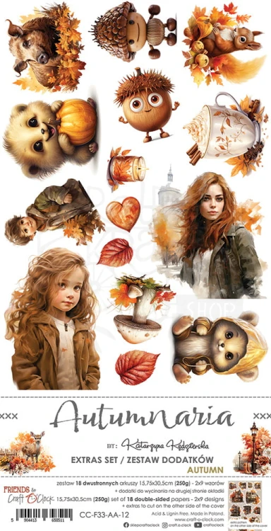Zestaw dodatków 15x30 Autumnaria - Mix CC-F33-AA-13 Craft O'Clock