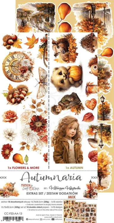 Zestaw dodatków 15x30 Autumnaria - Mix CC-F33-AA-13 Craft O'Clock