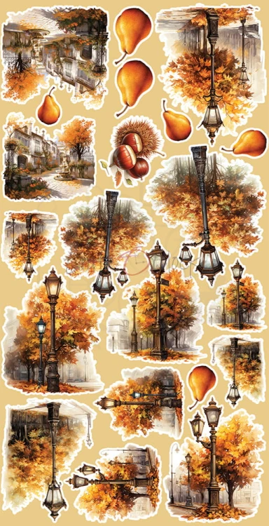 Zestaw dodatków 15x30 Autumnaria - Mix CC-F33-AA-13 Craft O'Clock