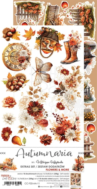 Zestaw dodatków 15x30 Autumnaria - Mix CC-F33-AA-13 Craft O'Clock