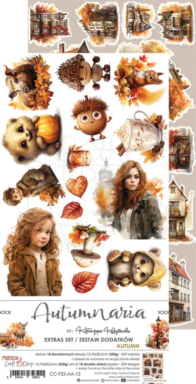 Zestaw dodatków 15x30 Autumnaria - Mix CC-F33-AA-13 Craft O'Clock