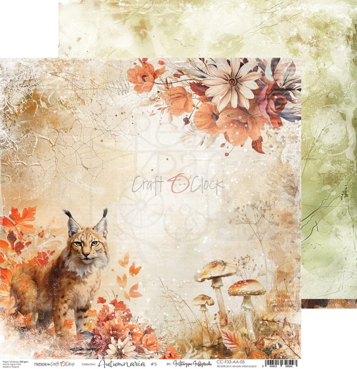 Zestaw papierów do scrapbookingu 30x30 Autumnaria - CC-F33-AA-00 Craft O'Clock