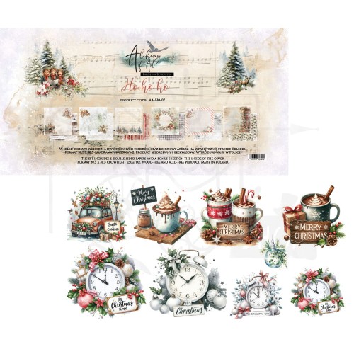 Zestaw papierów 30x30 Ho Ho Ho AA-HO-07 Alchemy of Art