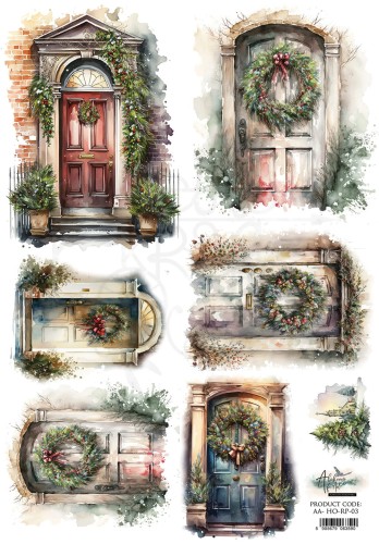 Papier ryżowy do decoupage A4 Ho Ho Ho AA-HO-RP-03 Alchemy of Art