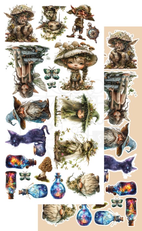Zestaw papierów 15x30 dodatki do samodzielnego wycięcia Tales of Moss and Fern AA-TOMAF-10 Alchemy of Art
