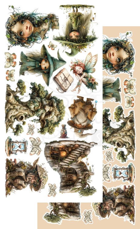 Zestaw papierów 15x30 dodatki do samodzielnego wycięcia Tales of Moss and Fern AA-TOMAF-10 Alchemy of Art