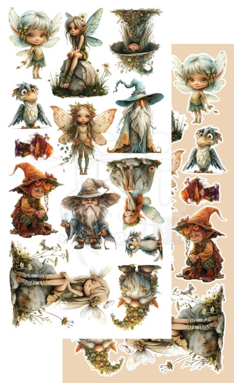 Zestaw papierów 15x30 dodatki do samodzielnego wycięcia Tales of Moss and Fern AA-TOMAF-10 Alchemy of Art