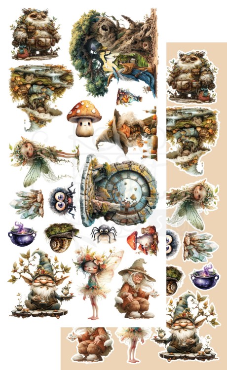 Zestaw papierów 15x30 dodatki do samodzielnego wycięcia Tales of Moss and Fern AA-TOMAF-10 Alchemy of Art