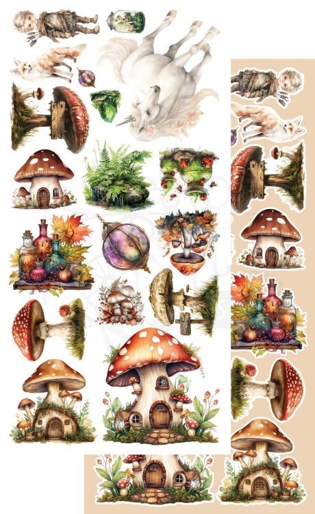 Zestaw papierów 15x30 dodatki do samodzielnego wycięcia Tales of Moss and Fern AA-TOMAF-10 Alchemy of Art