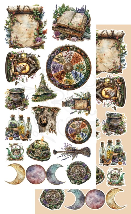 Zestaw papierów 15x30 dodatki do samodzielnego wycięcia Tales of Moss and Fern AA-TOMAF-10 Alchemy of Art