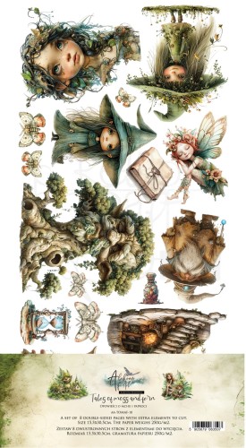 Zestaw papierów 15x30 dodatki do samodzielnego wycięcia Tales of Moss and Fern AA-TOMAF-10 Alchemy of Art