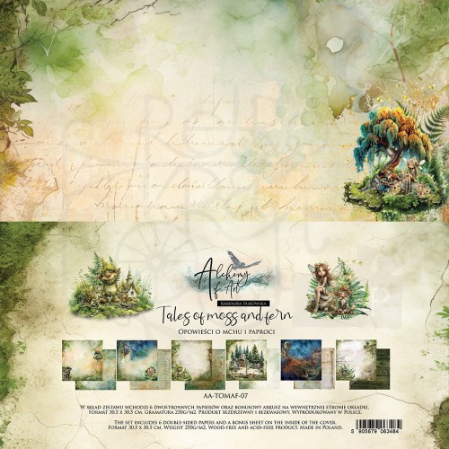 Zestaw papierów 30x30 Tales of Moss and Fern AA-TOMAF-07 Alchemy of Art