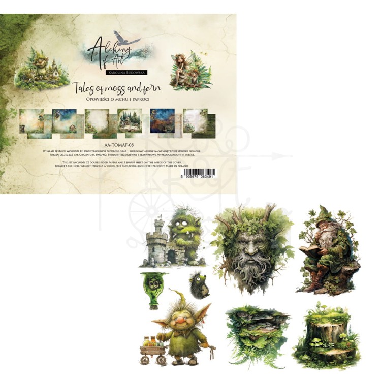 Zestaw papierów 20x20 Tales of Moss and Fern AA-TOMAF-08 Alchemy of Art