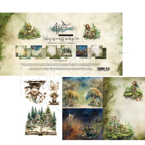 Zestaw papierów 30x30 Tales of Moss and Fern AA-TOMAF-07 Alchemy of Art