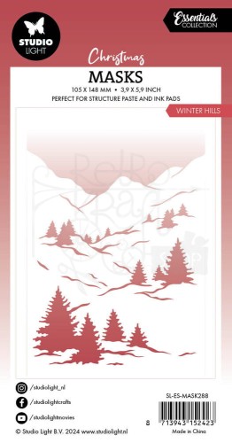 Szablon maska 10x13cm Essentials Winter Hills Christmas góry zima SL-ES-MASK288 StudioLight