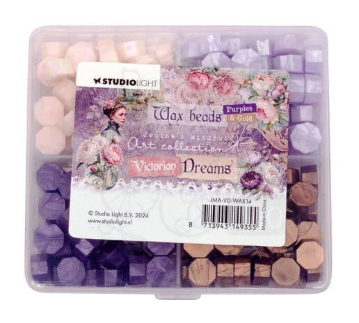 Pastylki lak woskowy do pieczęci - zestaw 4 kolory Pink Victorian Dreams nr.14 JMA-VD-WAX14 StudioLight