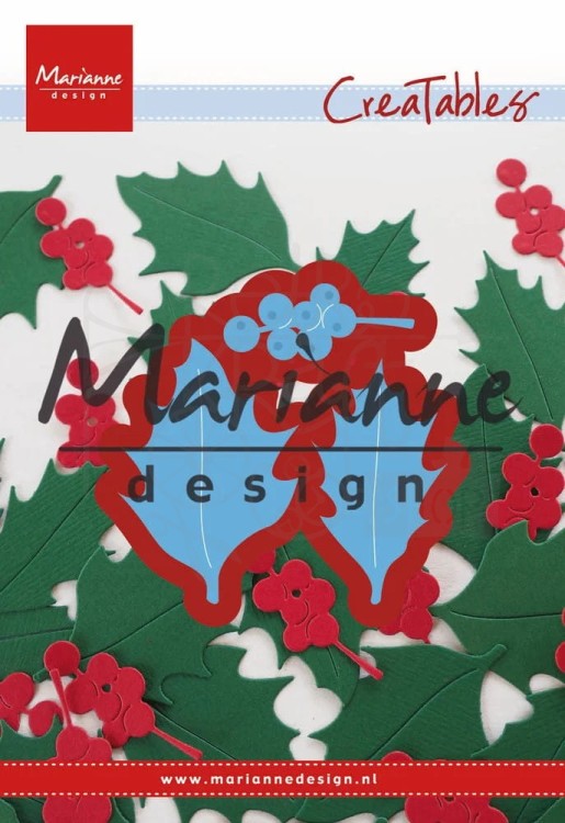 Wykrojnik Listki i owoce ostrokrzewu LR0675 Marianne Design