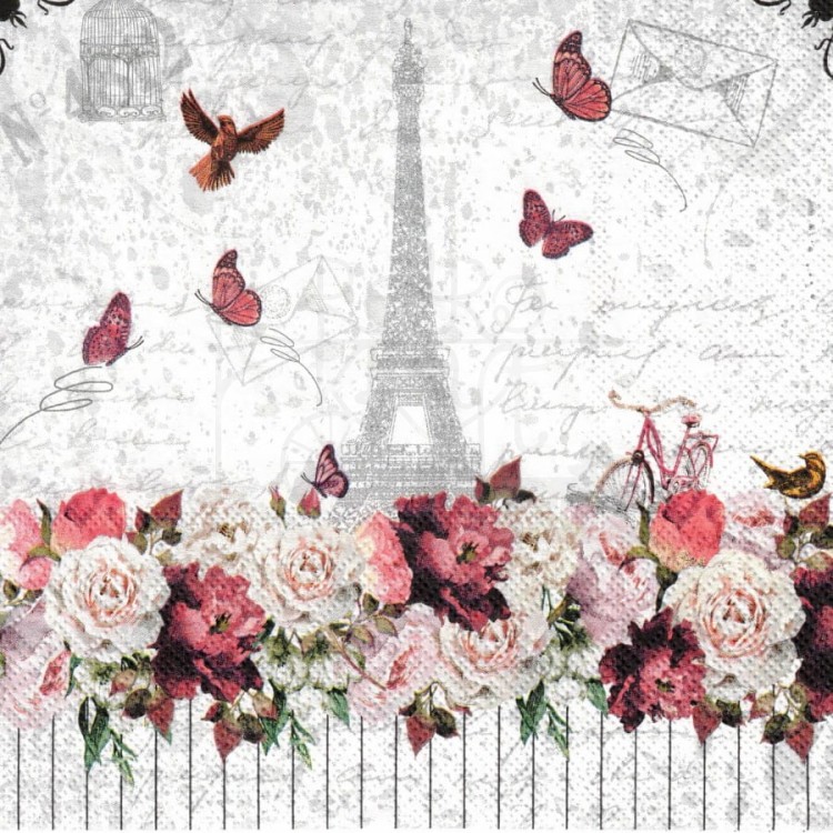 Serwetka 33x33 - Romantic Paris