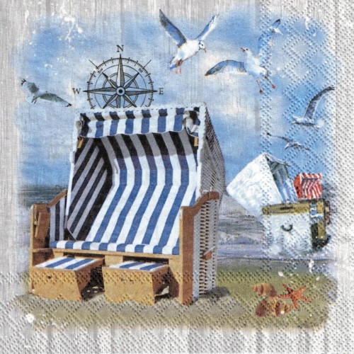 Serwetka 33x33 - Plaża fotel plażowy