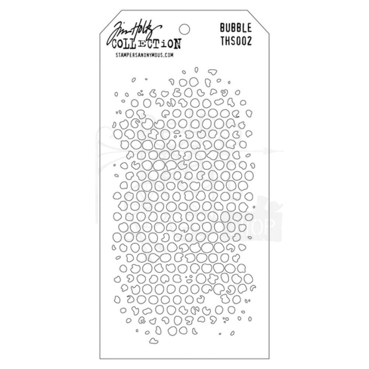 Szablon maska Bubble, bąbelki Tim Holtz