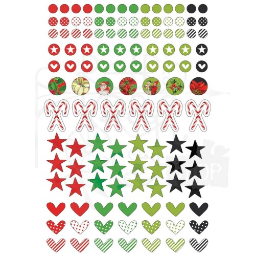 Naklejki epoksydowe Christmas Spectacular Wishing Bubbles &amp; Baubles 120 szt CS23-24494 49 and Market