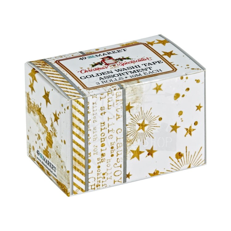 Zestaw taśm washi tape Christmas Spectacular Golden 3szt CS23-24487 49 and Market
