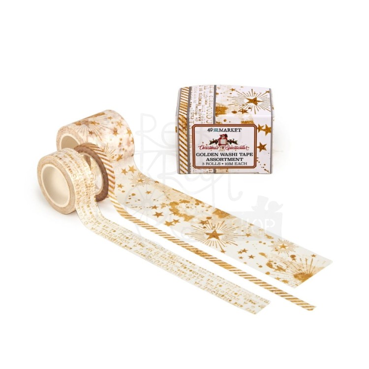 Zestaw taśm washi tape Christmas Spectacular Golden 3szt CS23-24487 49 and Market
