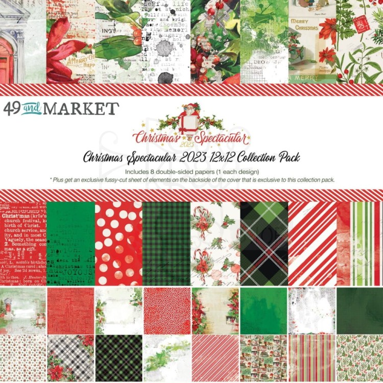 Zestaw papierów do scrapbookingu 30x30 Christmas Spectacular CS23-24234 49 and Market