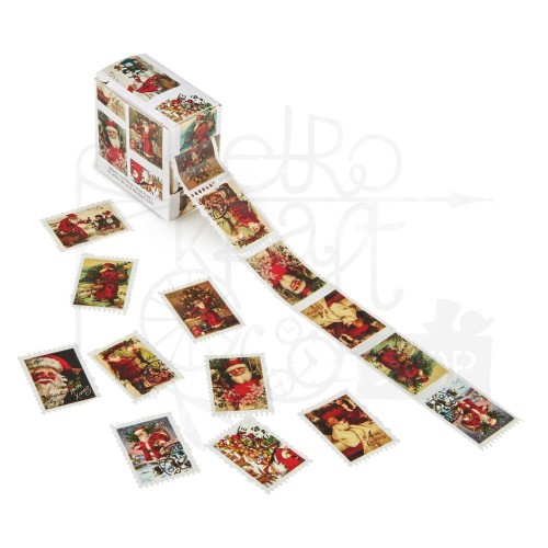 Taśma washi tape znaczki Christmas Spectacular Santas Postage Stamp 5m CS23-23831 49 and Market