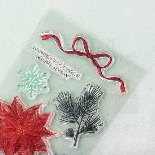Zestaw stempli akrylowych Evergreen and Holly - Holiday Magic by Vicki Boutin 34013718 American Crafts