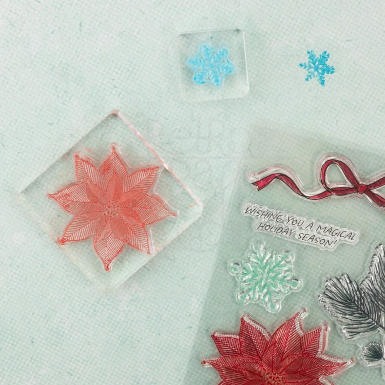 Zestaw stempli akrylowych Evergreen and Holly - Holiday Magic by Vicki Boutin 34013718 American Crafts