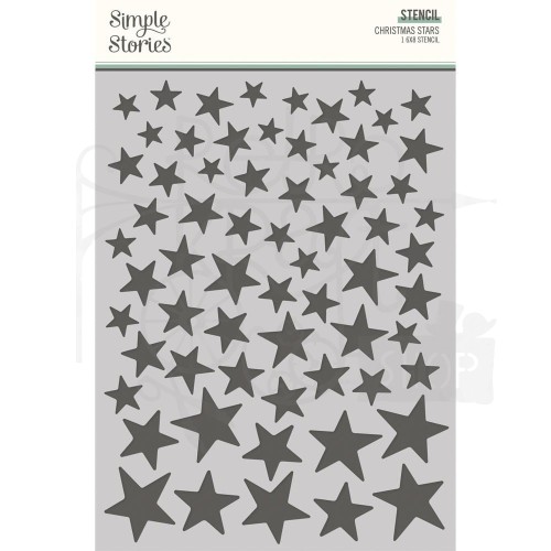 Szablon maska 15x20cm Simple Vintage 'Tis The Season Christmas Stars 20734 Simple Stories