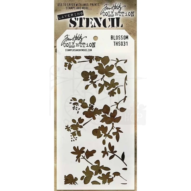 Szablon maska Blossom kiwaty Tim Holtz