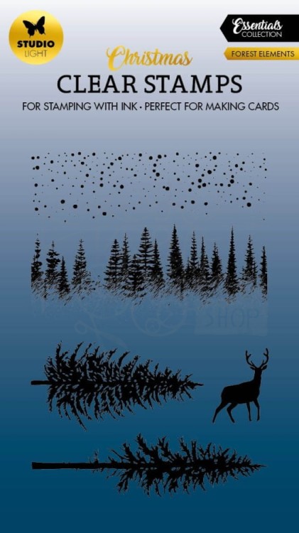 Zestaw stempli akrylowych Christmas - Forest Elements 5szt SL-ES-STAMP479 StudioLight