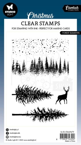 Zestaw stempli akrylowych Christmas - Forest Elements 5szt SL-ES-STAMP479 StudioLight