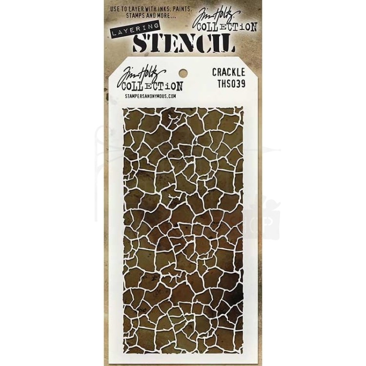 Szablon maska Crackle spękania Tim Holtz