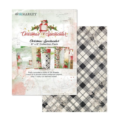 Zestaw papierów do scrapbookingu 15x20 Christmas Spectacular 28 arkuszy CS23-24227 49 and Market