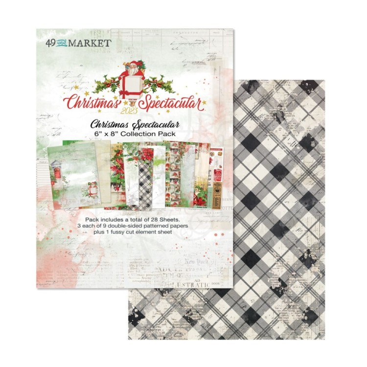 Zestaw papierów do scrapbookingu 15x20 Christmas Spectacular 28 arkuszy CS23-24227 49 and Market