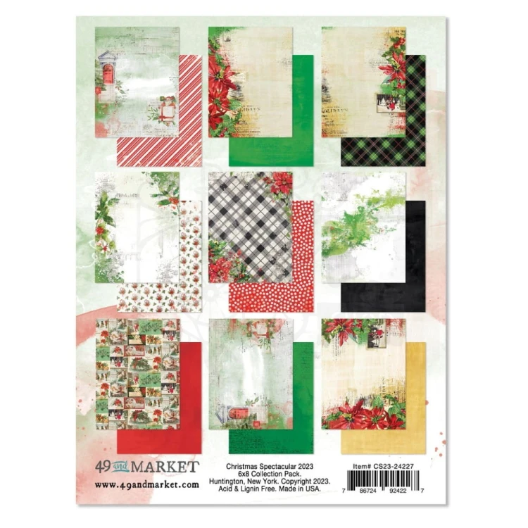 Zestaw papierów do scrapbookingu 15x20 Christmas Spectacular 28 arkuszy CS23-24227 49 and Market