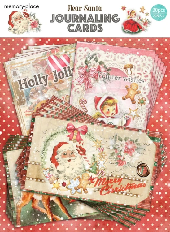 Ozdoby papierowe Journaling Cards Dear Santa 20szt MP-61289 Memory Place
