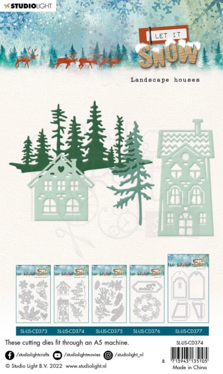 Wykrojnik Let It Snow - Landscape Houses SL-LIS-CD374 StudioLight