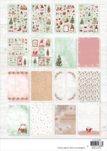 Zestaw papierów do scrapbookingu A4 Gingerbread Christmas 32 arkusze SL-ES-DCB49 StudioLight