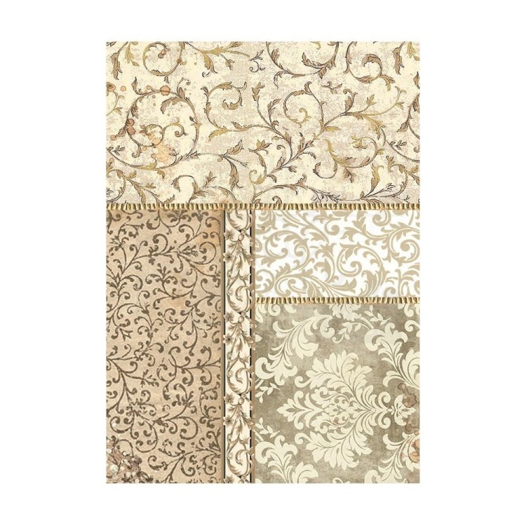 Papier ryżowy A6 Christmas Greetings Backgrounds tła - zestaw 8szt DFSAK6008 Stamperia